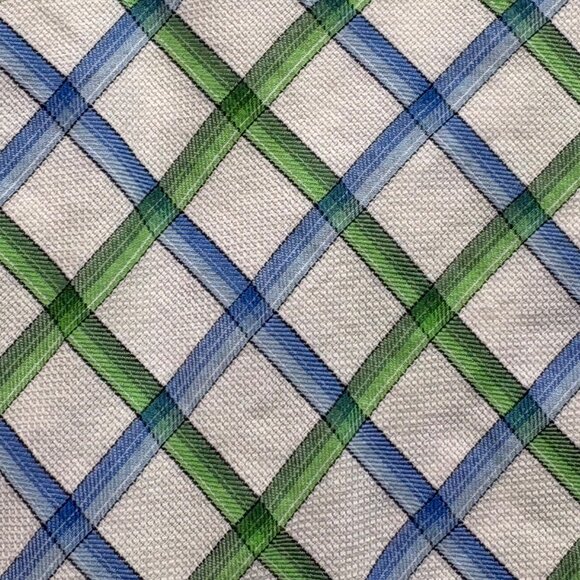 Banana Republic Shirt Mens  L Blue‎ Green Checkered Classic Fit Button Preppy - Picture 7 of 12